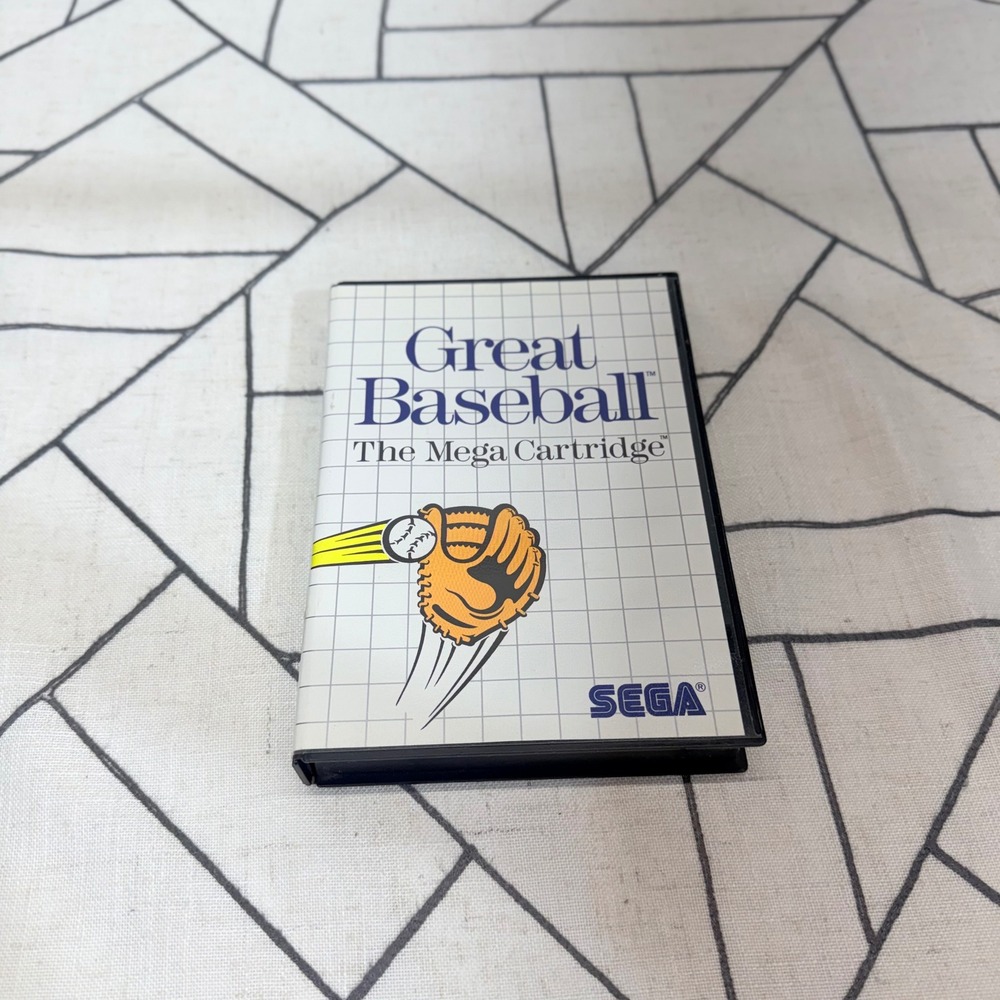 Sega Great Baseball Master System Game Black CIB Tested Vintage 1987